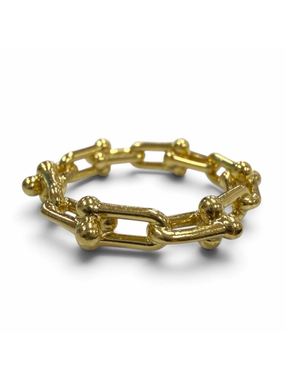 Tiffany & Co HardWear Microlink 18k Gold Ring Yellow
